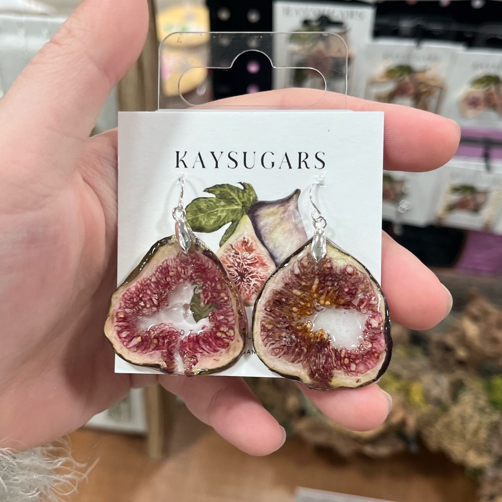 Kay Sugars Handmade Fig Resin Earrings